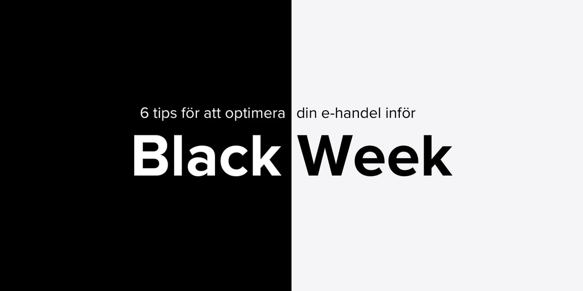 6 tips för att optimera din e-handel inför Black Week